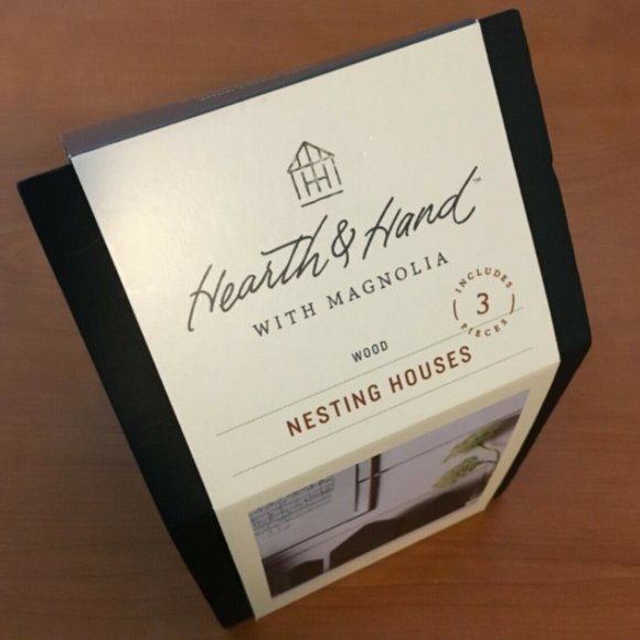 NWT-- HEARTH & HAND MAGNOLIA Black Set 3 Nesting Houses - Picture 3 of 9